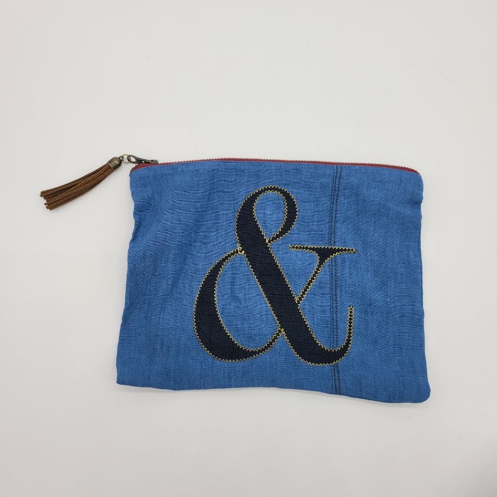 Pottery Barn Linen makeup bag
